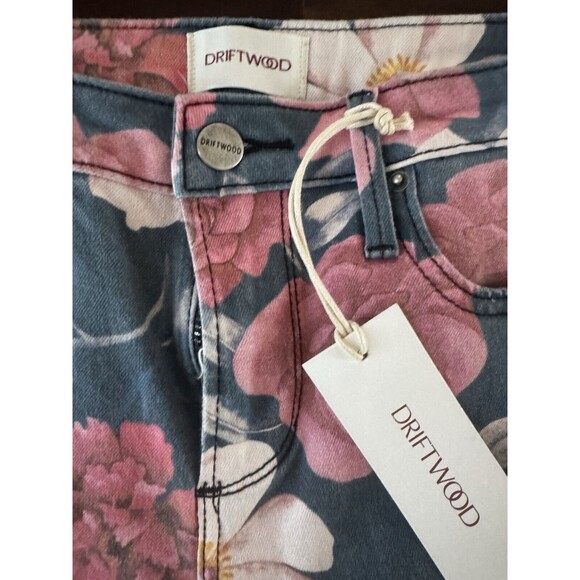Driftwood Eva Masquerade Lw Rise Floral Print Bootcut Stretch Denim Jeans 26×32 - Picture 8 of 15